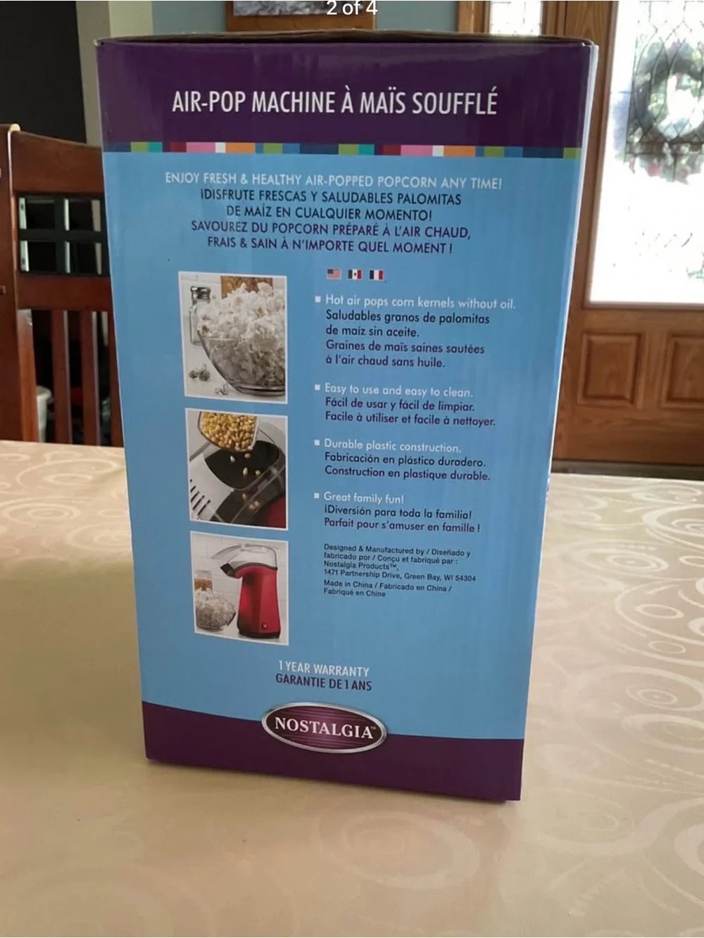 New - Air-Pop Popcorn Maker Box